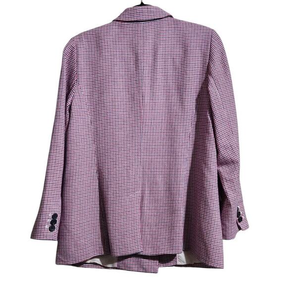 Talbots Double Breasted Houndstooth Blazer Jacket Woman's 12 Career Professional - Picture 8 of 14